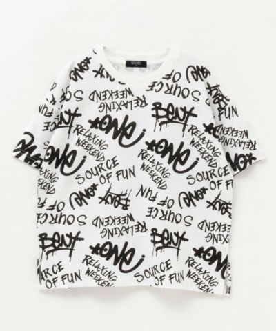RICH MIX  ビッグロゴ総柄プリントTシャツ キッズ ネコポス 対応商品