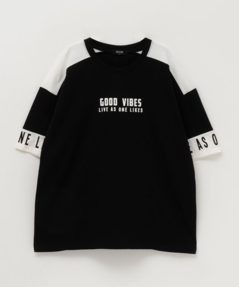 RICH MIX  デザイン切替Tシャツ キッズ ネコポス 対応商品商品画像-1