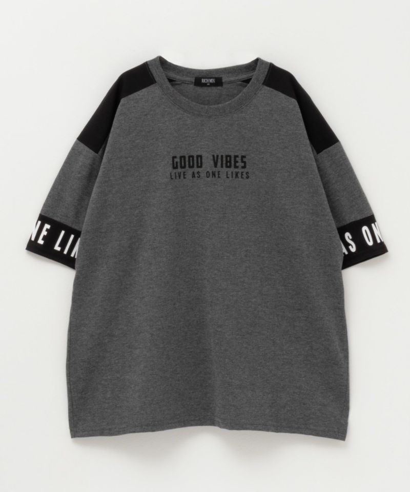 RICH MIX  デザイン切替Tシャツ キッズ メール便 対応商品商品画像-3