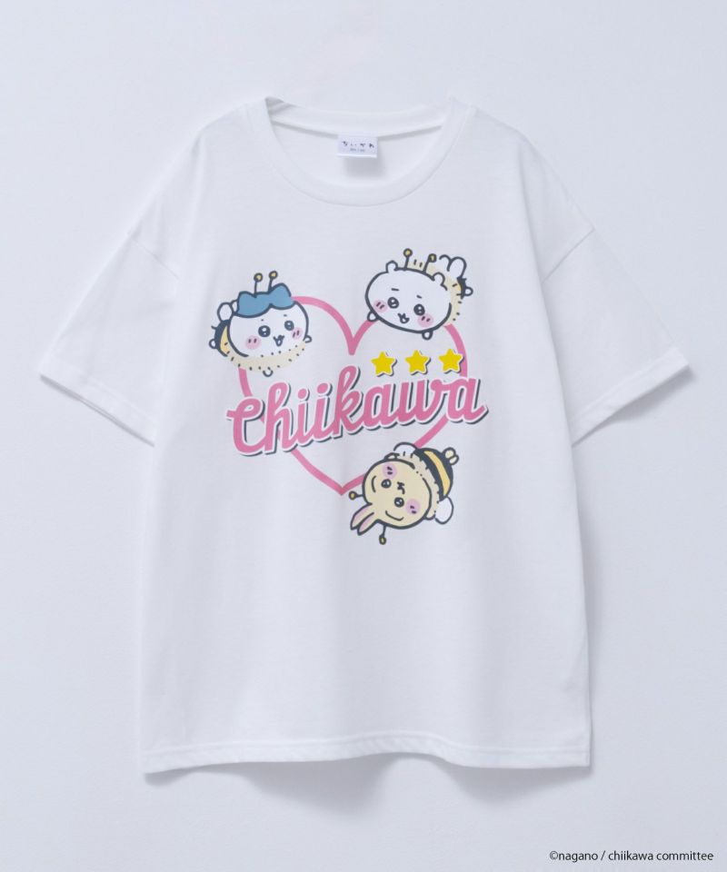 ちいかわ 半袖Tシャツ ハート キッズ メール便 対応商品商品画像-3