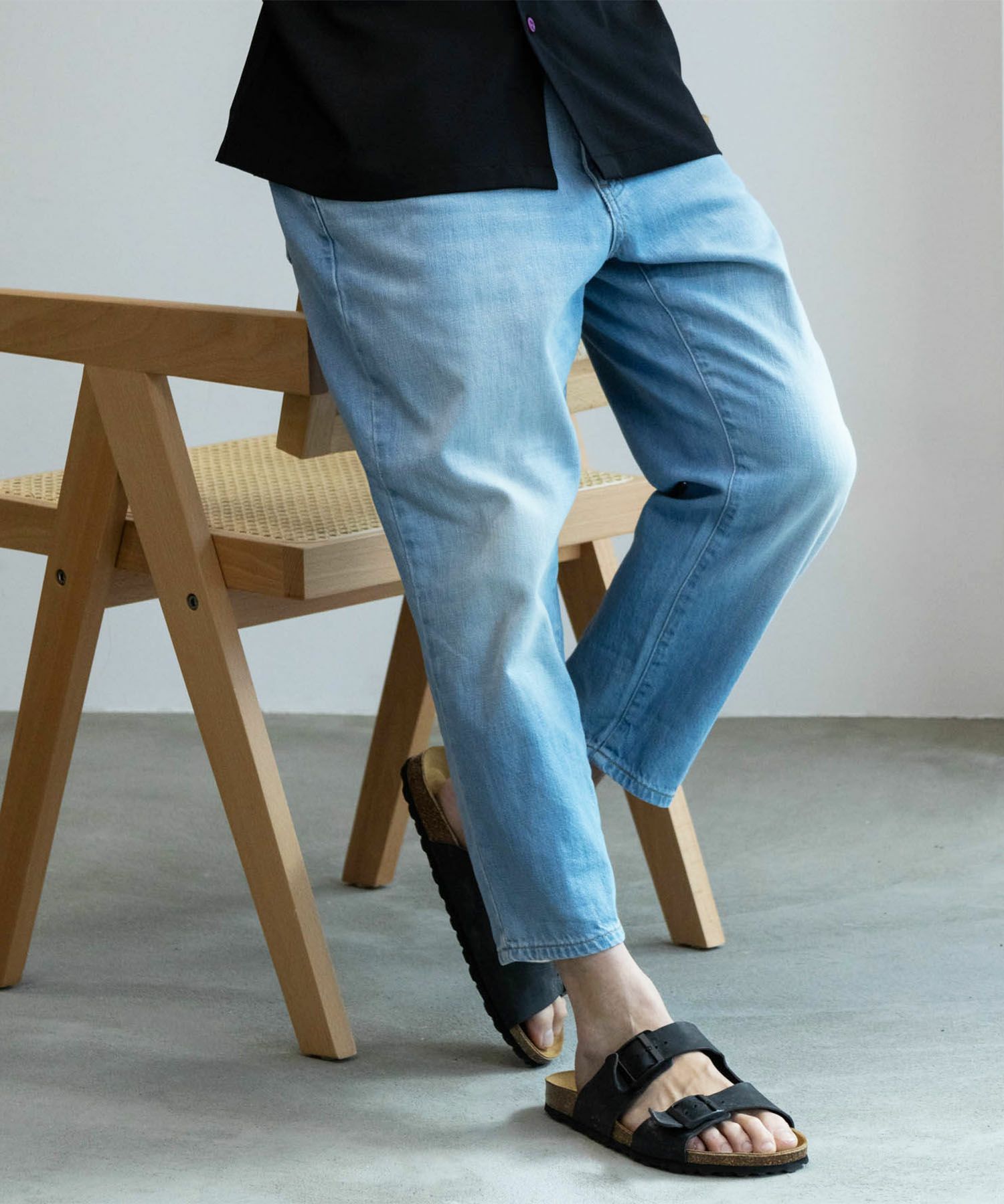 EDWIN ベーシック クロップドパンツ メンズ 