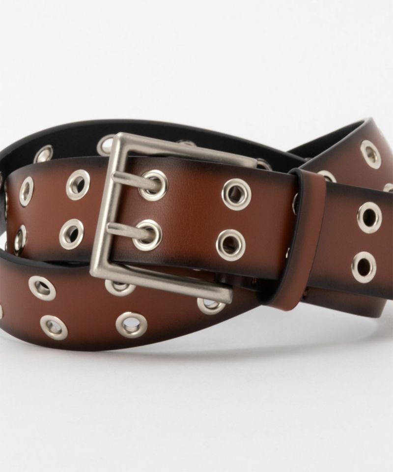 40mm 牛革グラデーション塗装Ｗハトメベルト メンズ商品画像-4