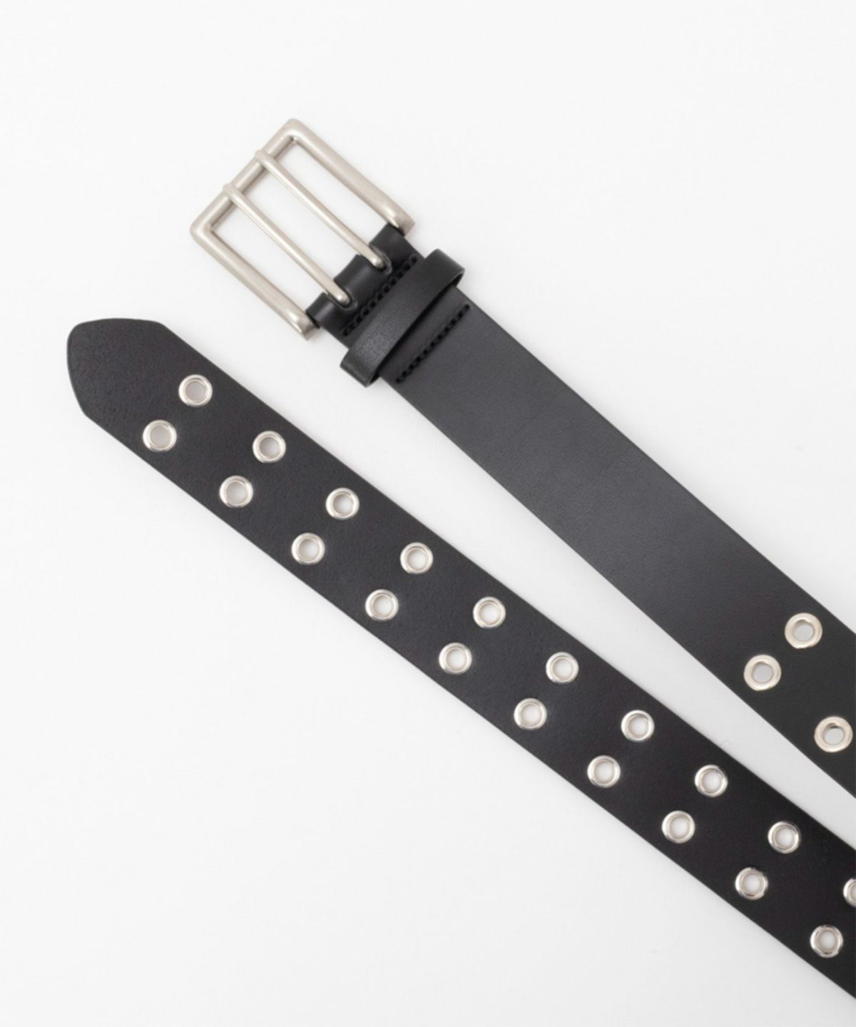 40mm 牛革グラデーション塗装Ｗハトメベルト メンズ