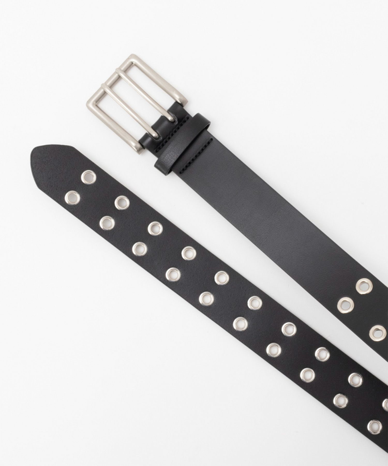 40mm 牛革グラデーション塗装Ｗハトメベルト メンズ