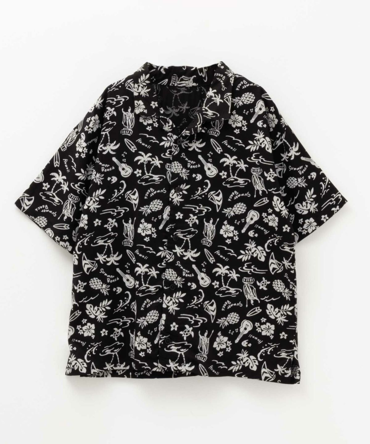 NAVY インドファブリック レーヨン開襟シャツ キッズ