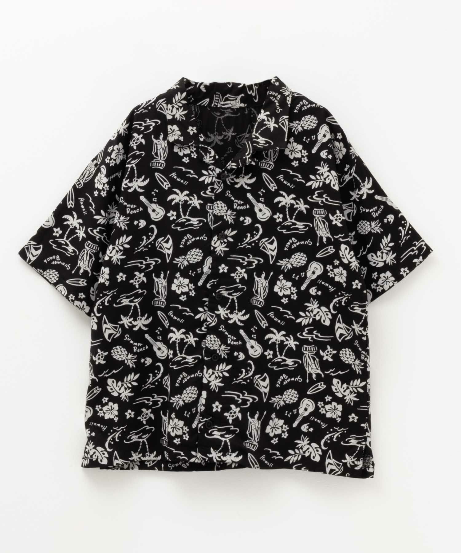 NAVY インドファブリック レーヨン開襟シャツ キッズ