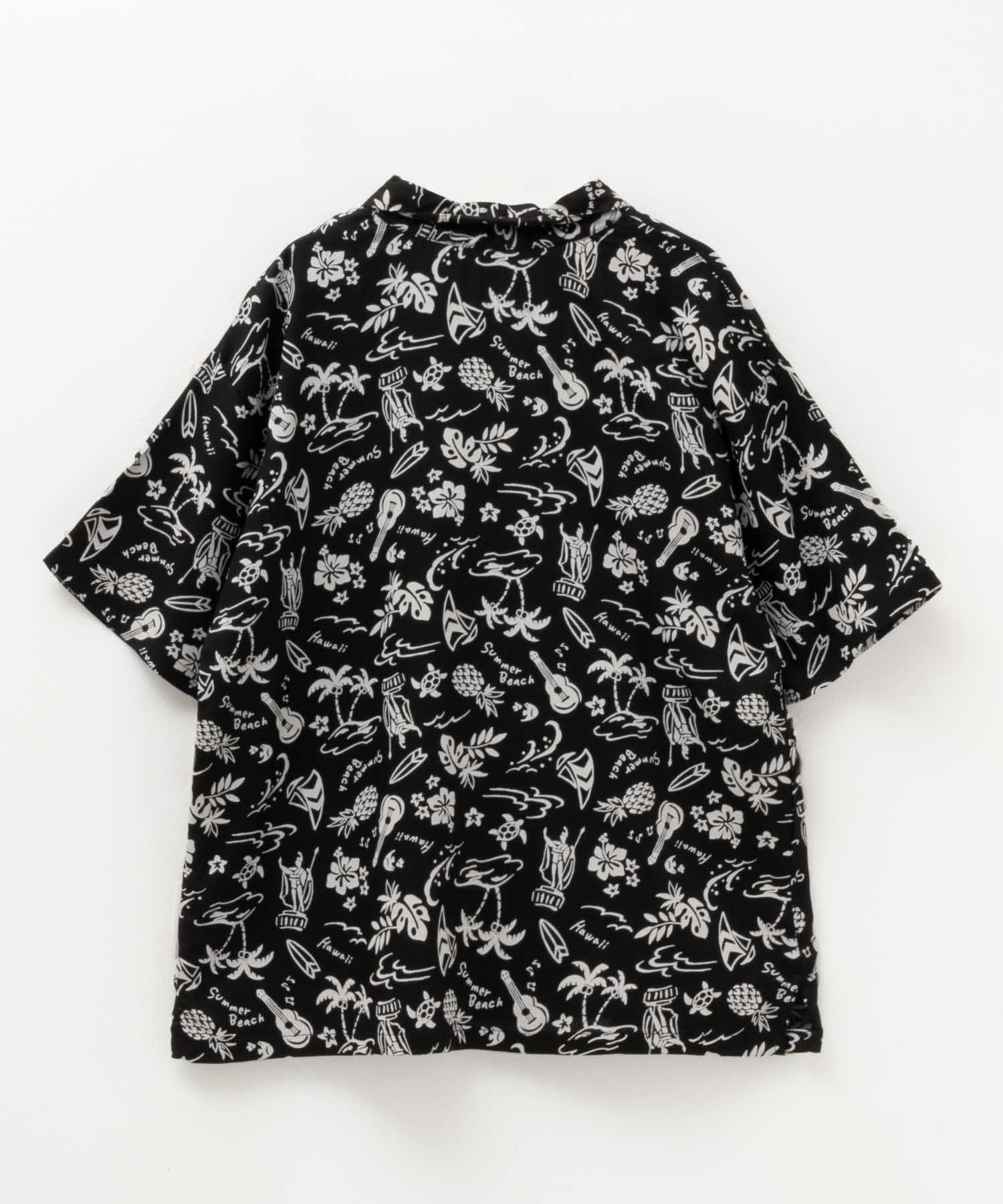 NAVY インドファブリック レーヨン開襟シャツ キッズ