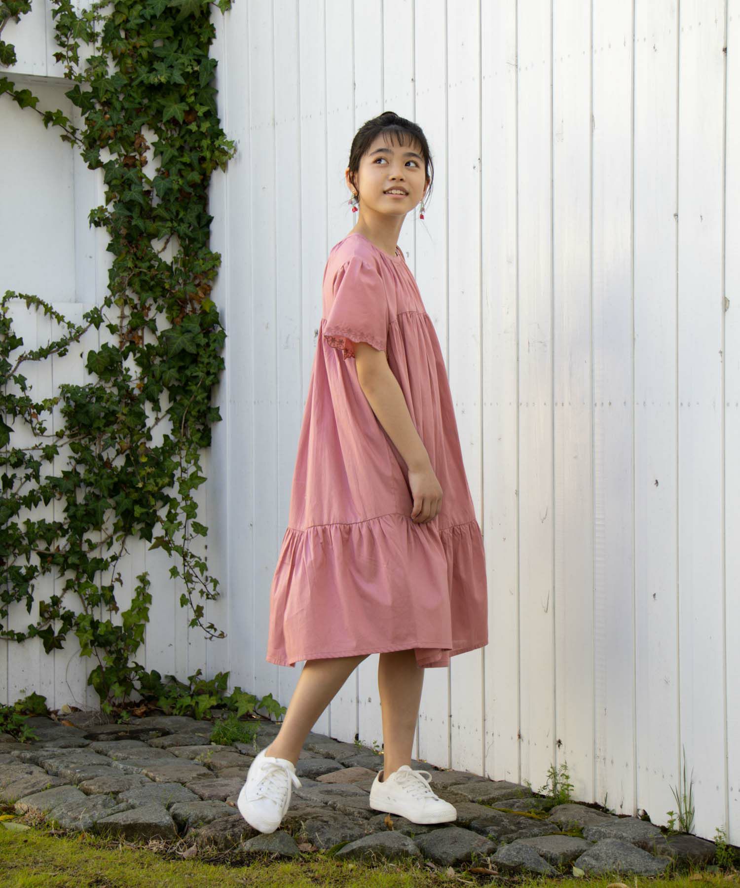 NAVY インドファブリック ギャザーワンピース キッズ商品サムネイル-1