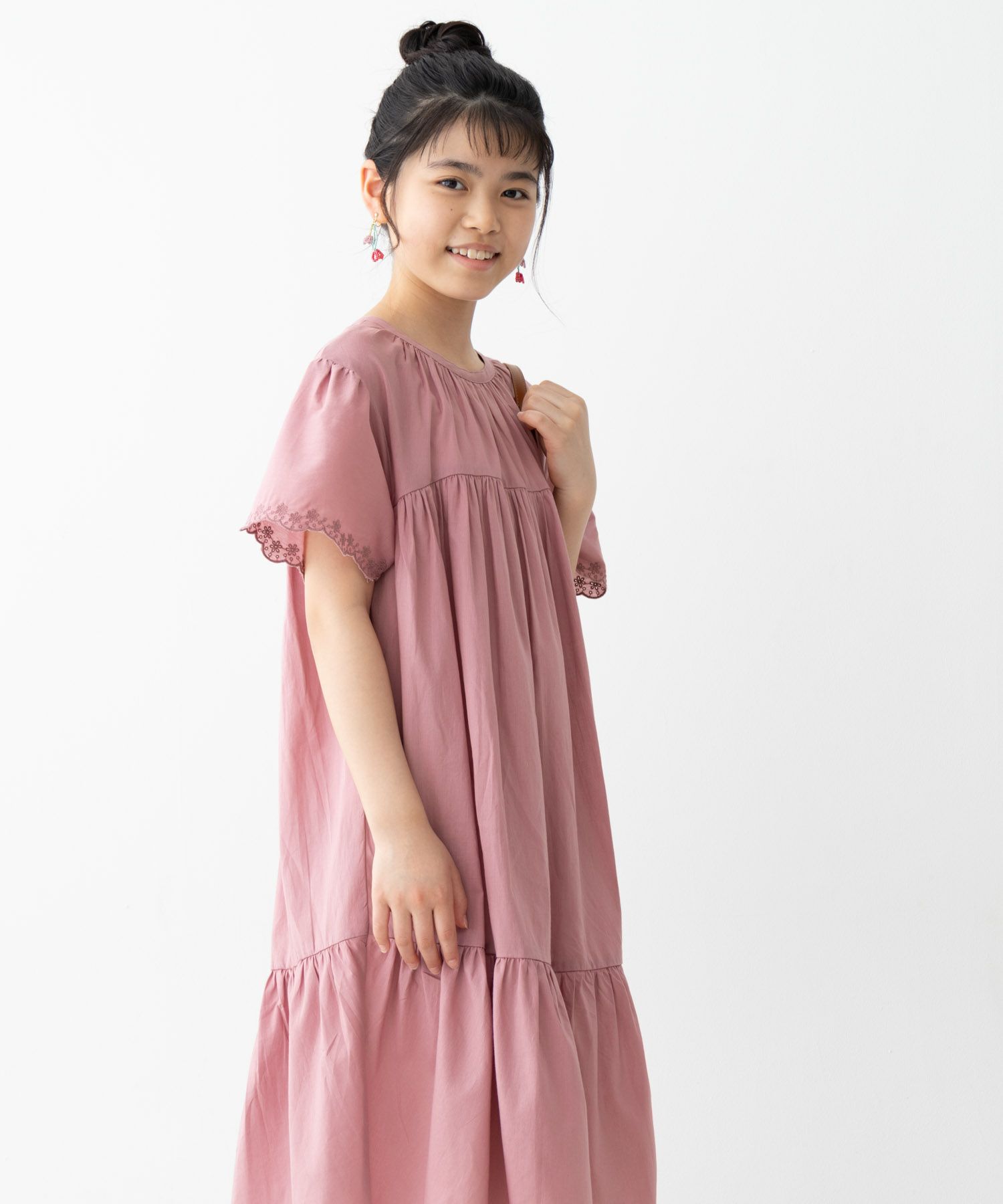 NAVY インドファブリック ギャザーワンピース キッズ