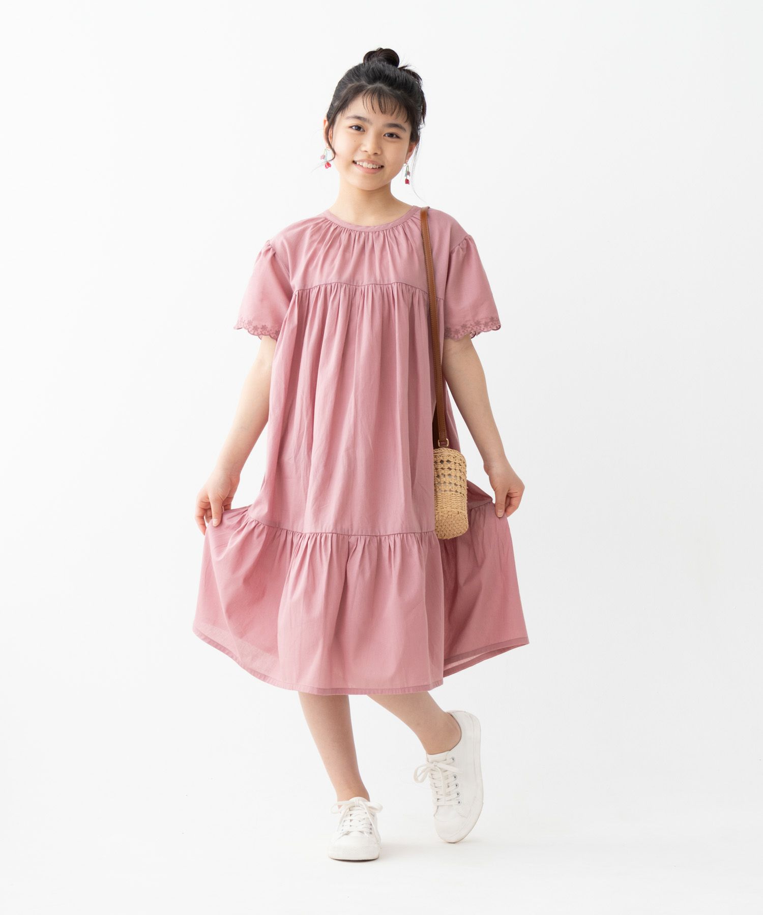 NAVY インドファブリック ギャザーワンピース キッズ