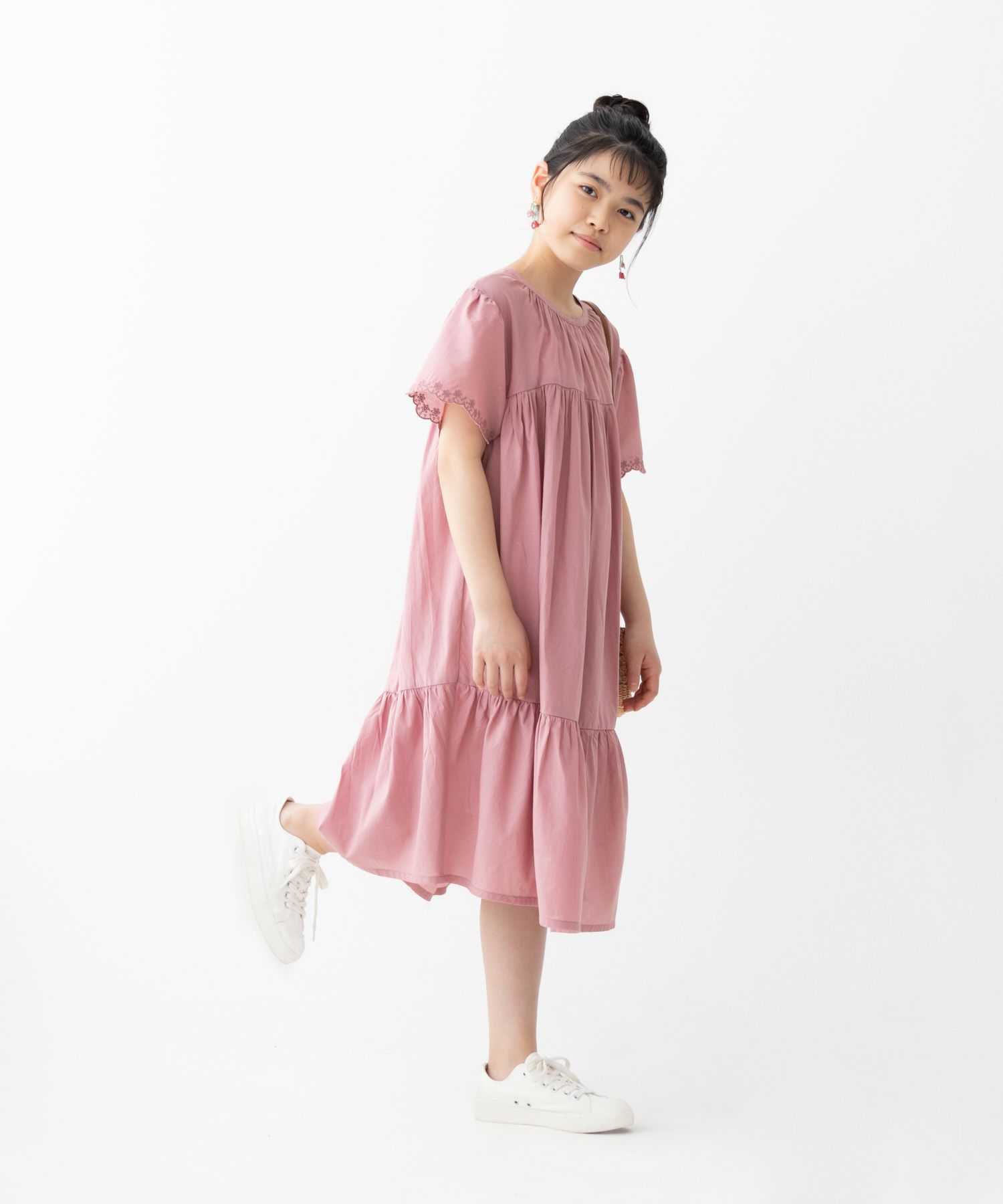 NAVY インドファブリック ギャザーワンピース キッズ商品画像-5