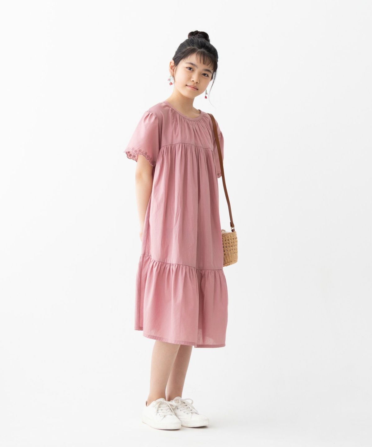 NAVY インドファブリック ギャザーワンピース キッズ