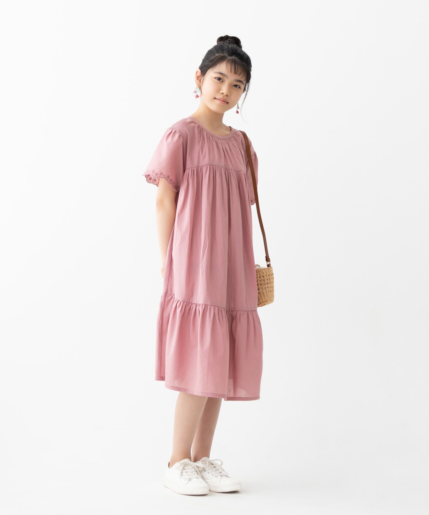 NAVY インドファブリック ギャザーワンピース キッズ