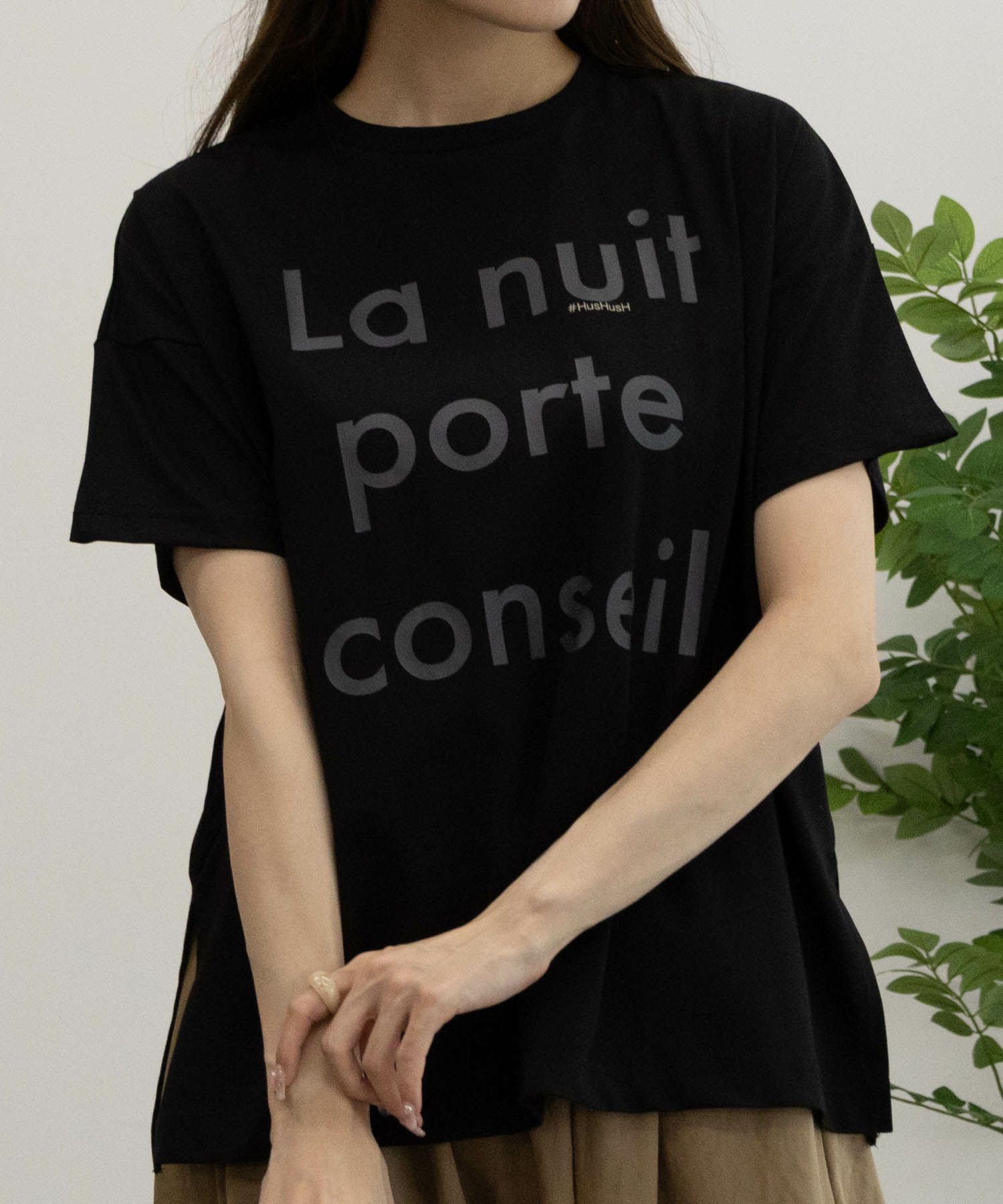 HusHusH  ビッグロゴTシャツ レディース メール便 対応商品商品サムネイル-2