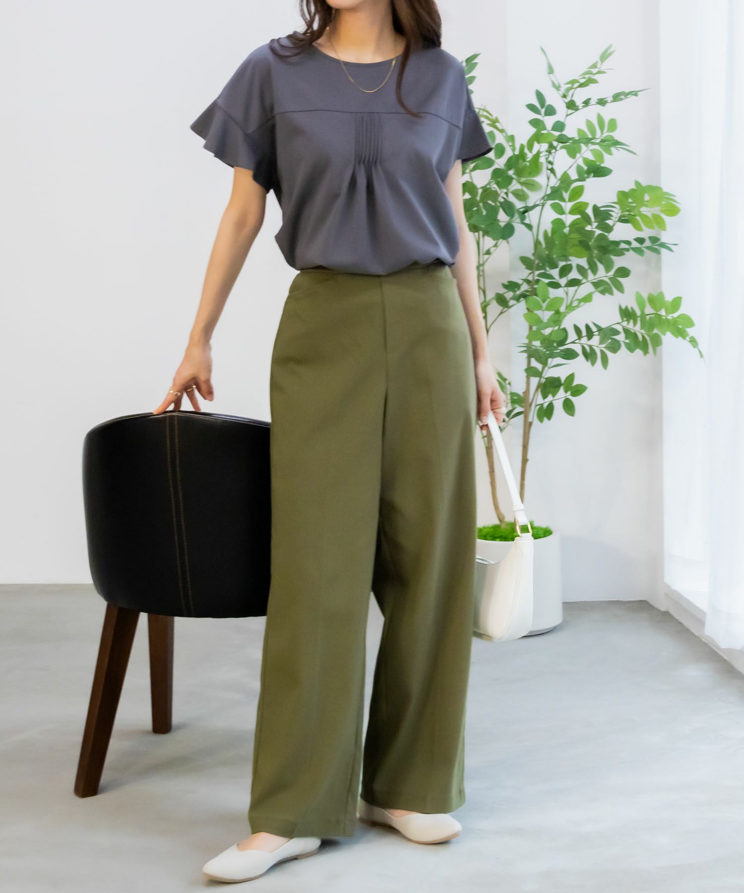 HusHusH  らく美パン ストレートパンツ レディース商品サムネイル-4