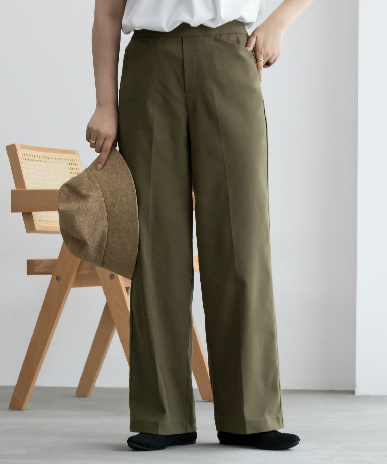 HusHusH  らく美パン ストレートパンツ レディース商品画像-5