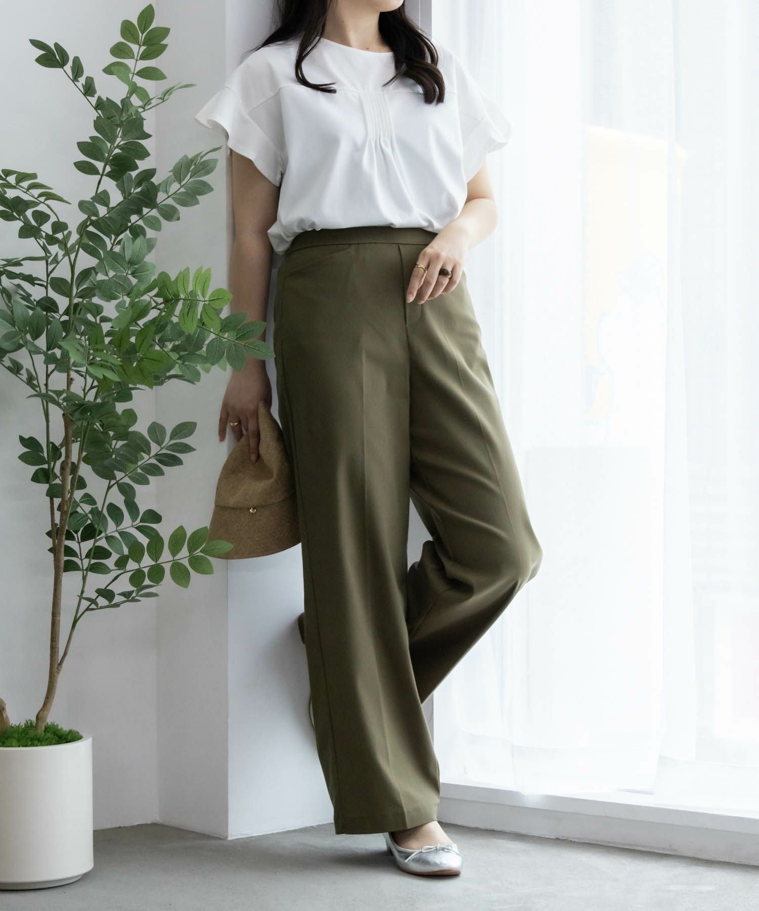 HusHusH  らく美パン ストレートパンツ レディース商品サムネイル-6