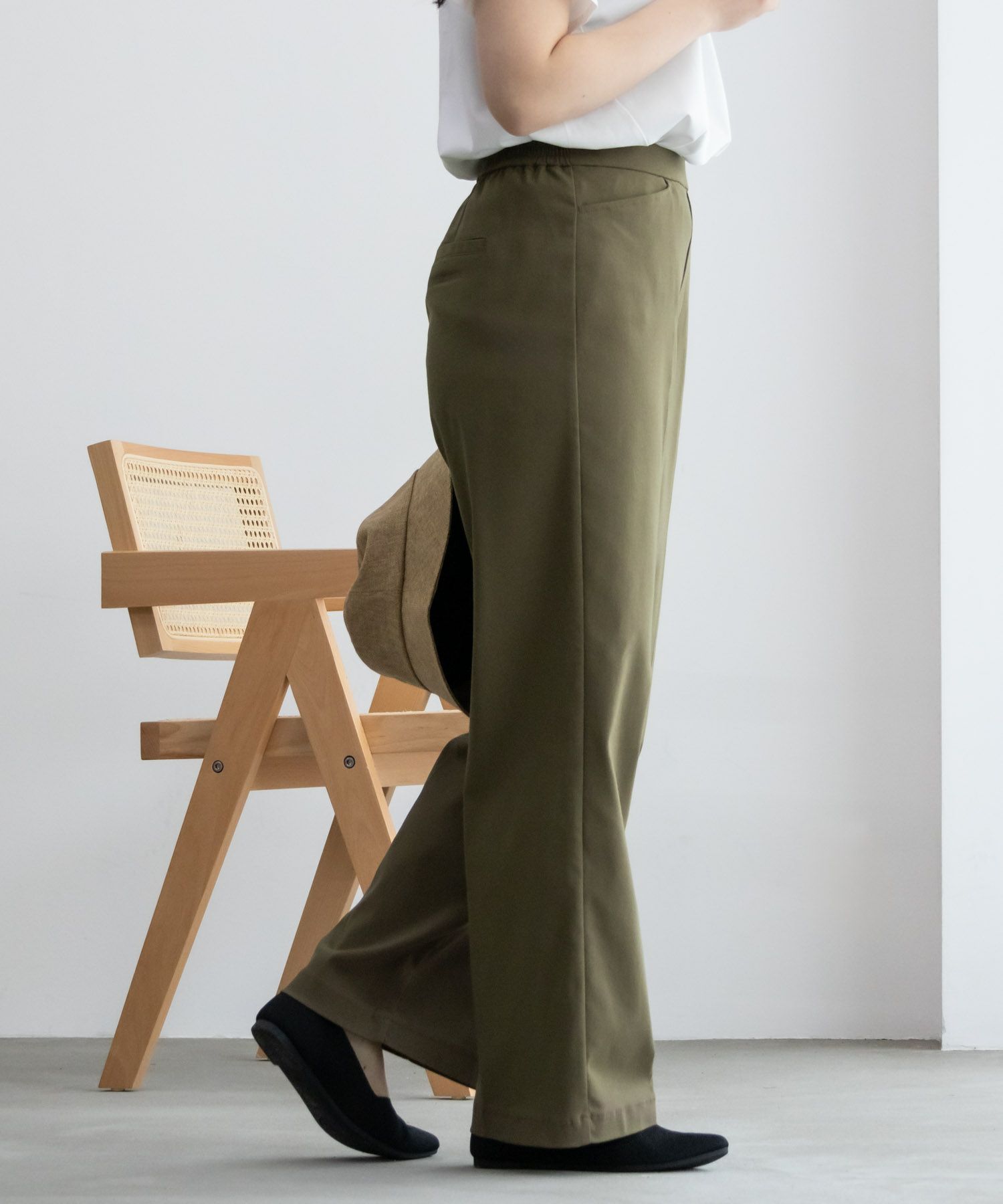 HusHusH らく美パン ストレートパンツ レディース
