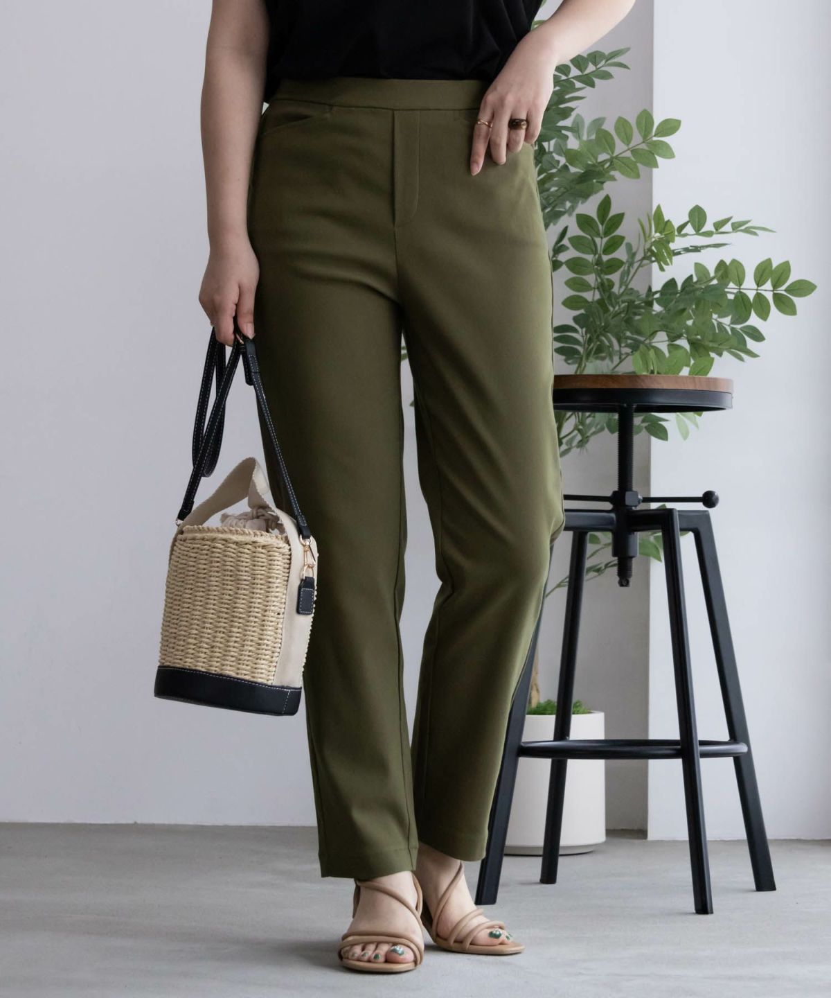 HusHusH らく美パン テーパードパンツ レディース