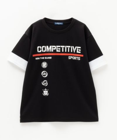 T-GRAPHICS  メッシュ袖切り替えTシャツ キッズ ネコポス 対応商品