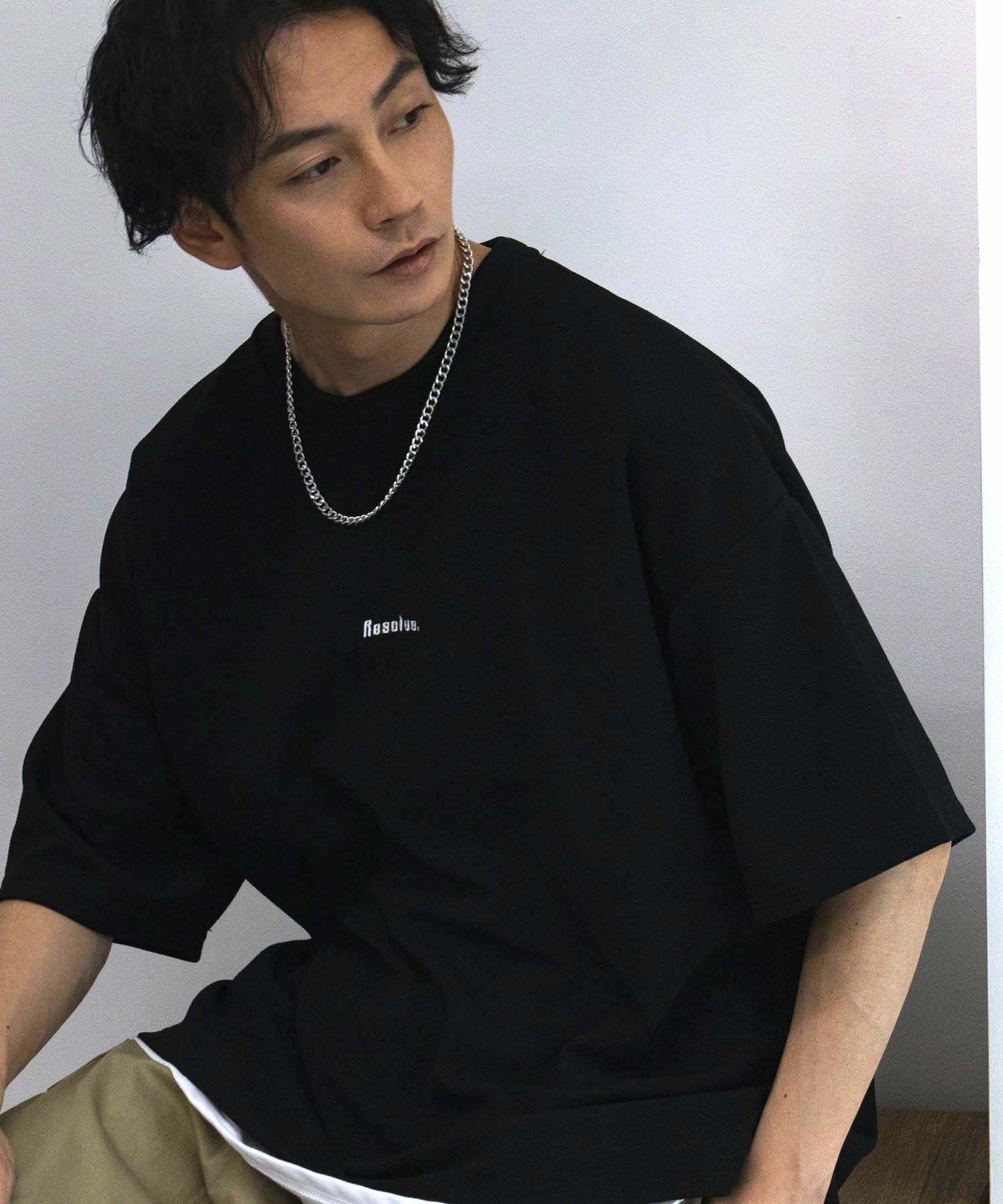 NOBLE PRODUCT 梨地アンサンブルショートスリーブTシャツ メンズ