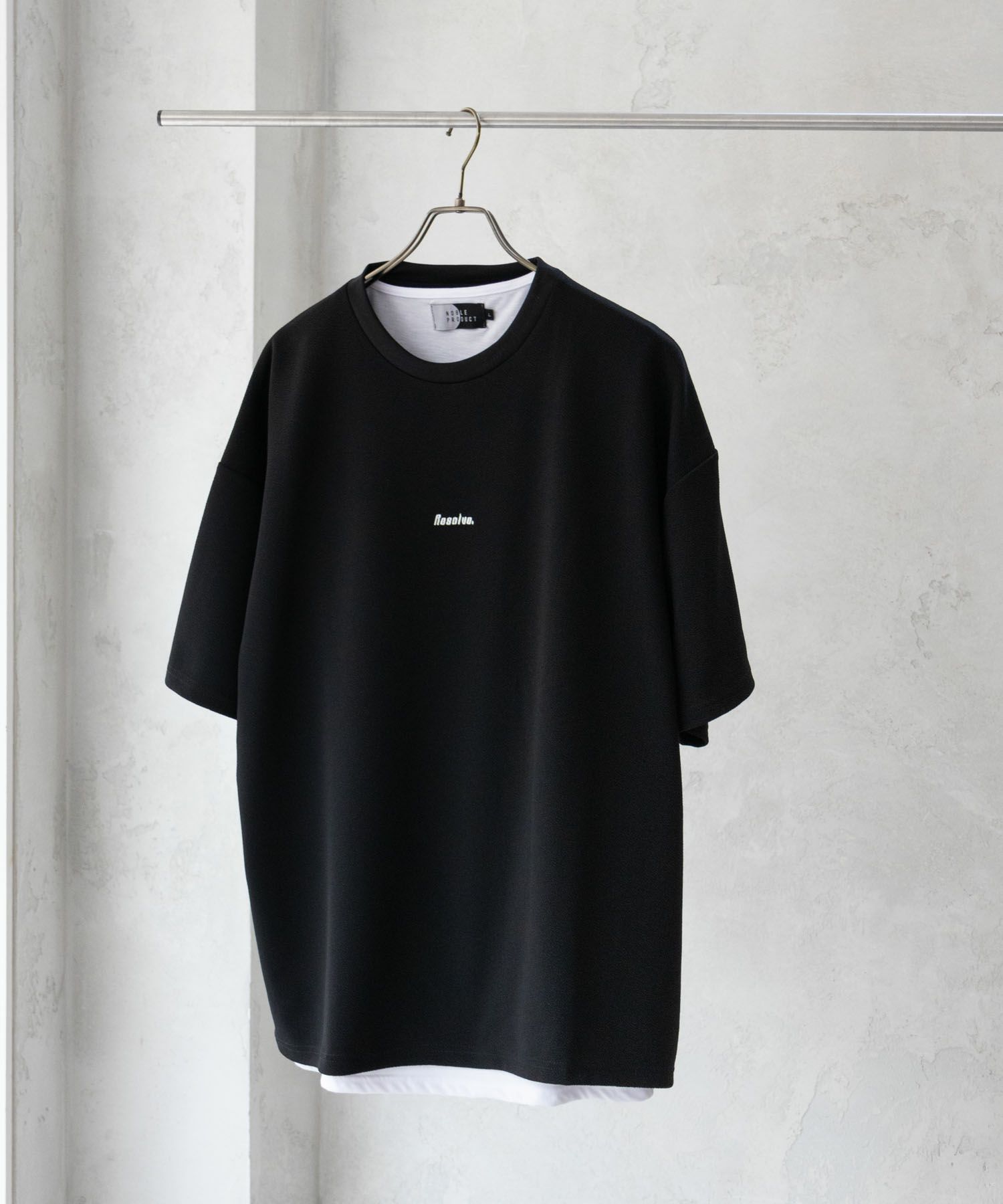 NOBLE PRODUCT 梨地アンサンブルショートスリーブTシャツ メンズ