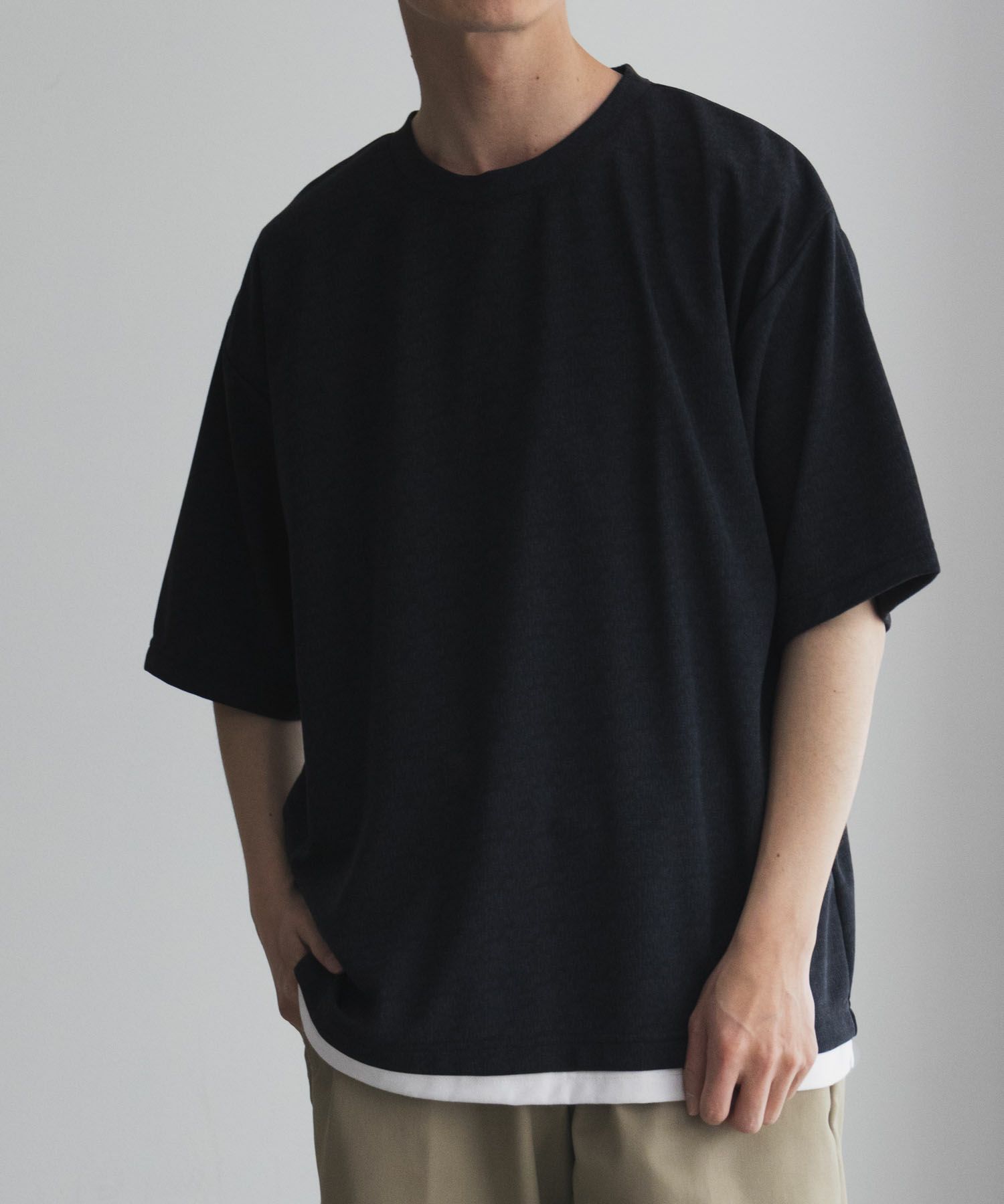 URBAN COLLECTION  梨地フェイクレイヤードTシャツ メンズ メール便 対応商品商品サムネイル-1