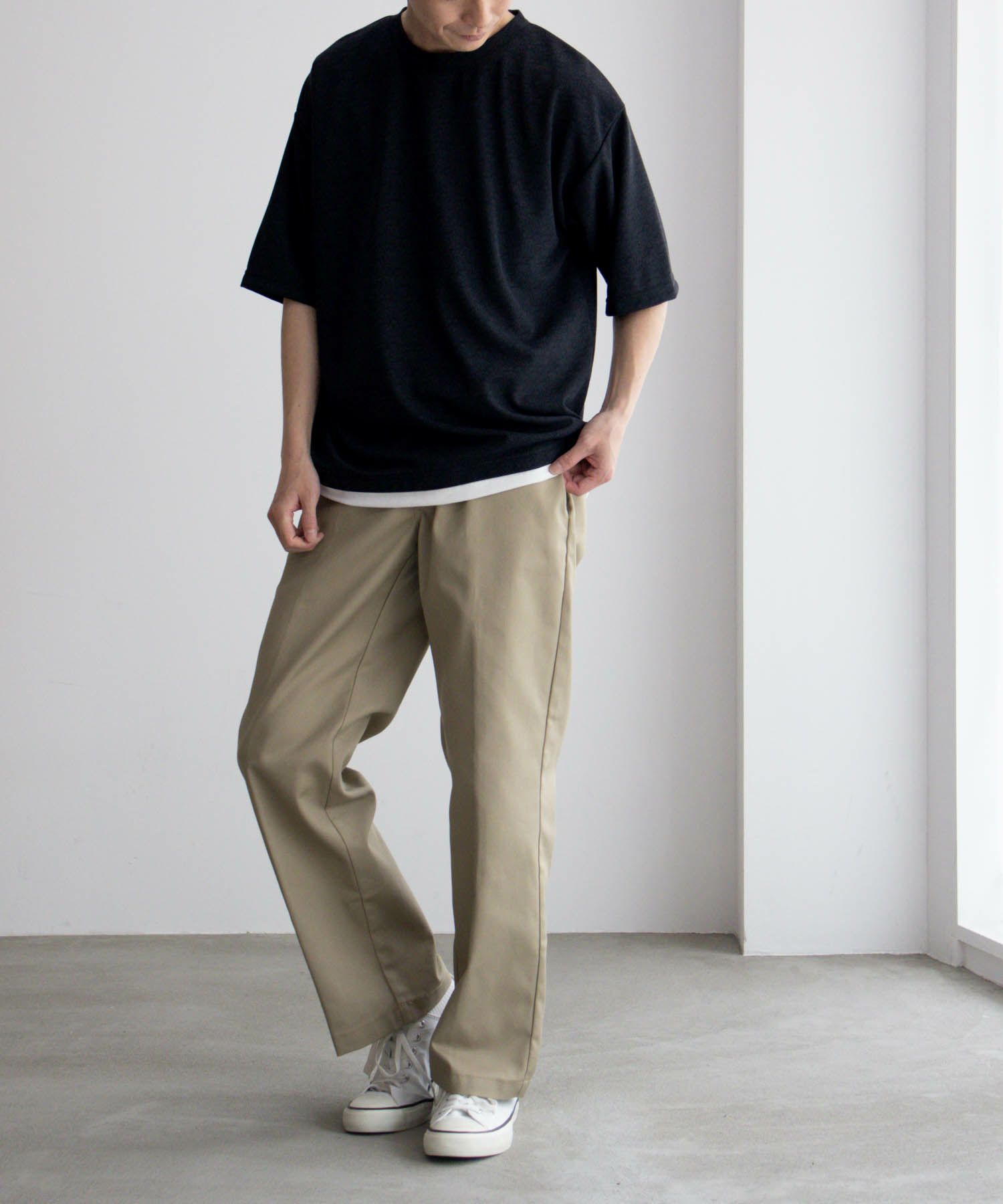 URBAN COLLECTION  梨地フェイクレイヤードTシャツ メンズ メール便 対応商品商品サムネイル-4