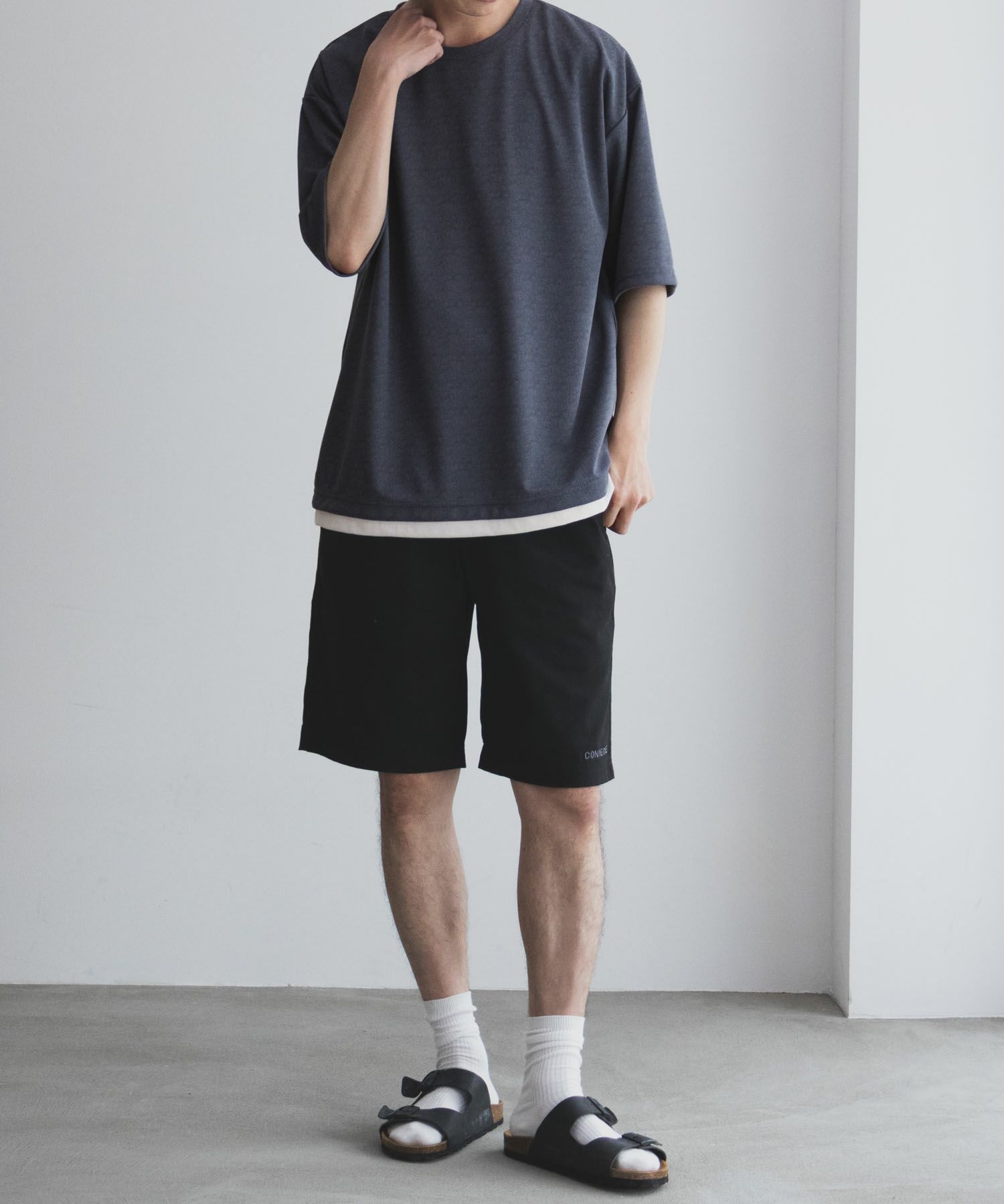 URBAN COLLECTION 梨地フェイクレイヤードTシャツ メンズ ネコポス 対応商品