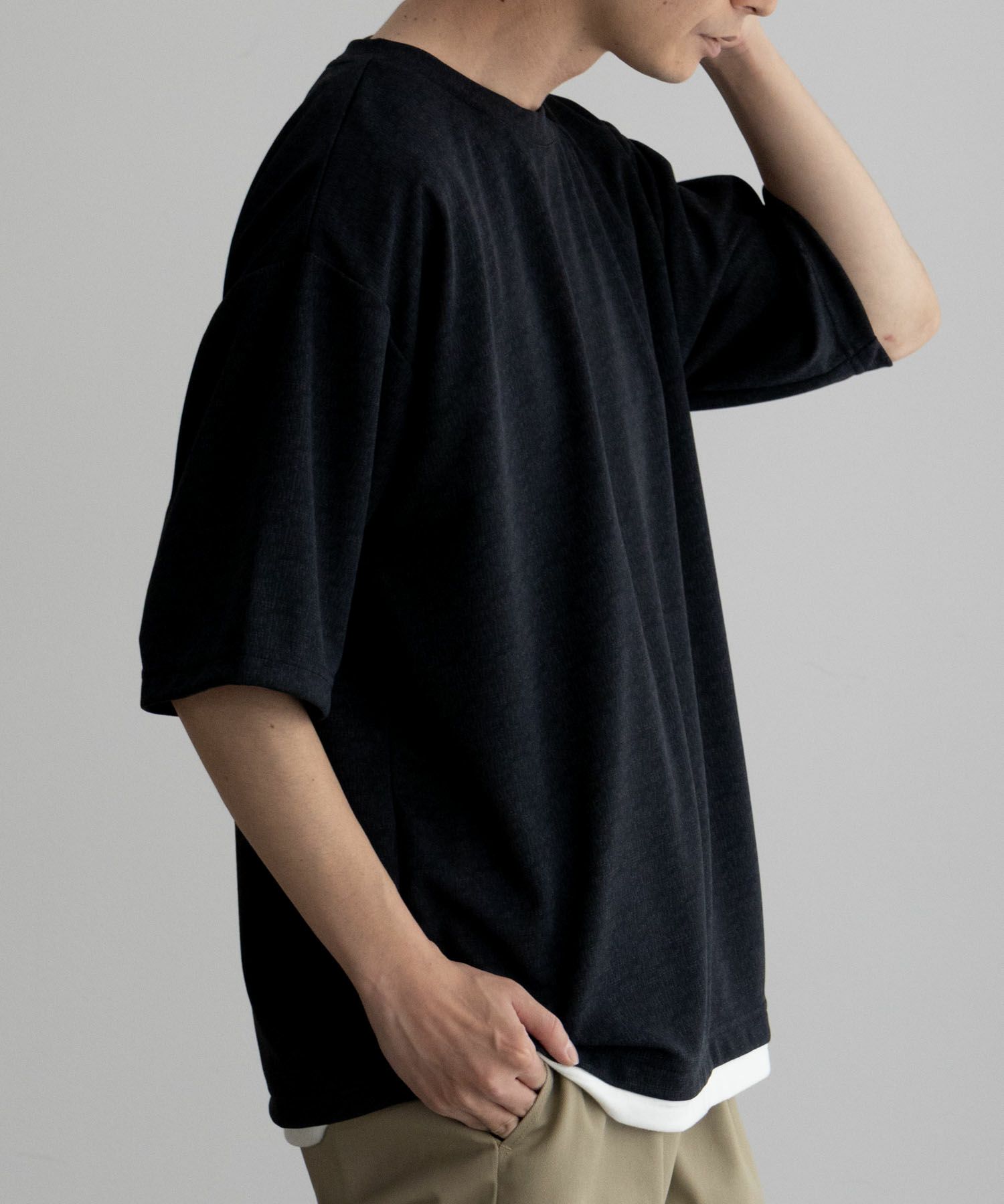 URBAN COLLECTION 梨地フェイクレイヤードTシャツ メンズ ネコポス 対応商品