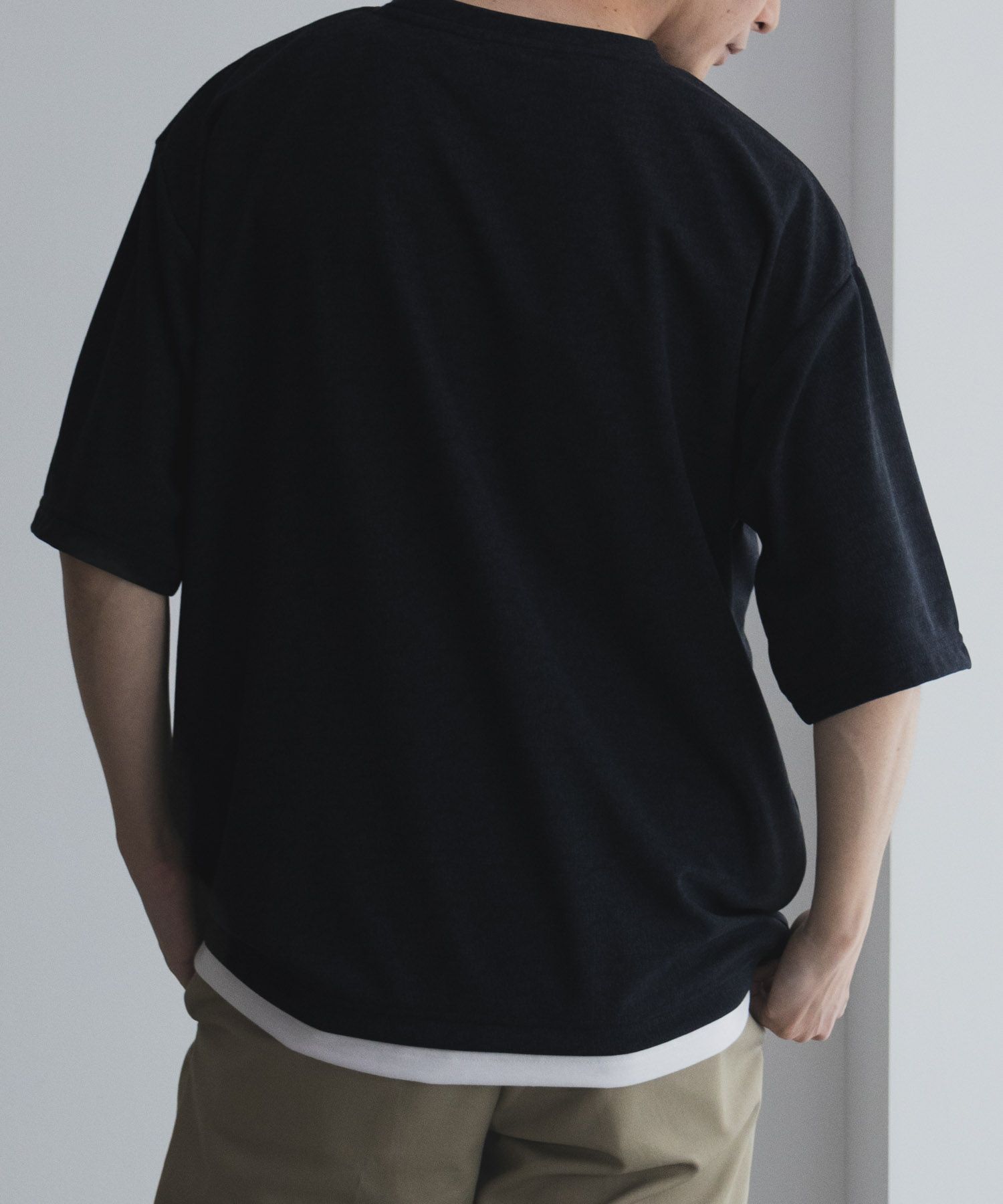 URBAN COLLECTION  梨地フェイクレイヤードTシャツ メンズ メール便 対応商品商品サムネイル-8