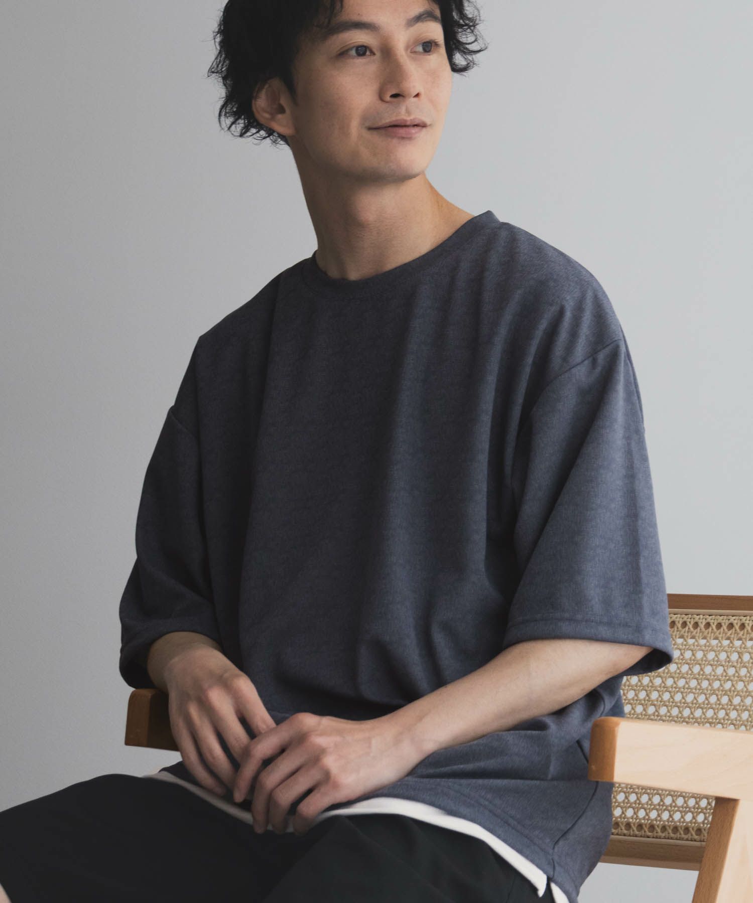 URBAN COLLECTION  梨地フェイクレイヤードTシャツ メンズ メール便 対応商品商品サムネイル-14