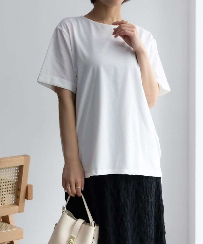 NAVY SARARI  クール＆UVカットＴシャツ レディース メール便 対応商品商品画像-1