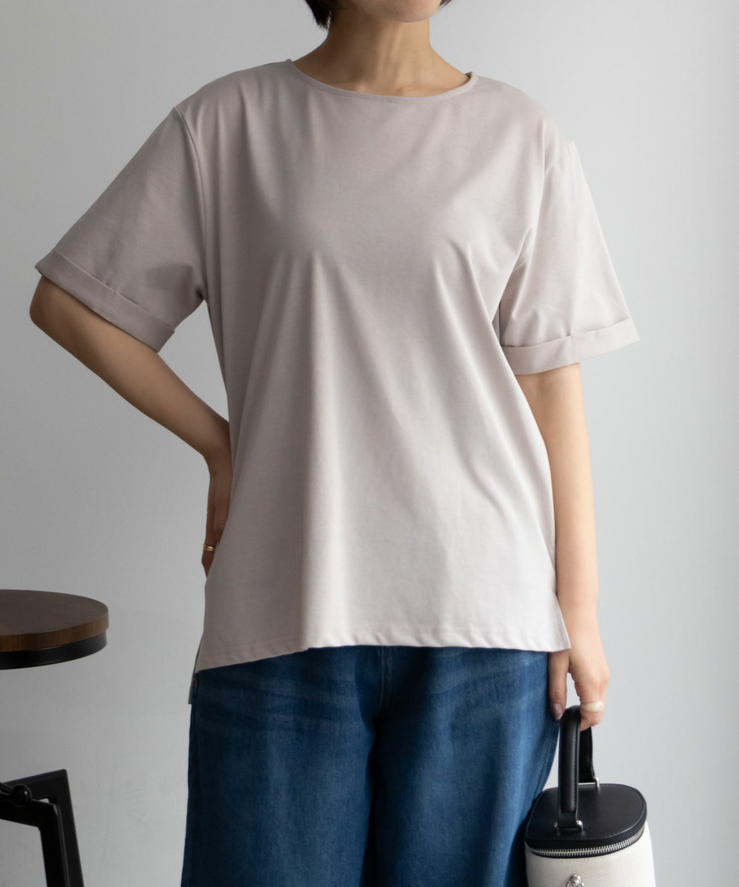 NAVY SARARI  クール＆UVカットＴシャツ レディース メール便 対応商品商品サムネイル-3
