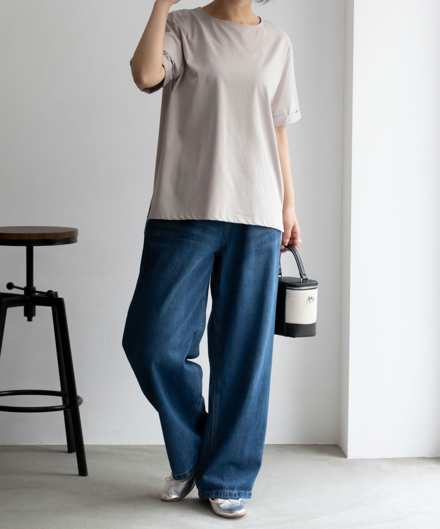 NAVY SARARI  クール＆UVカットＴシャツ レディース メール便 対応商品商品サムネイル-6