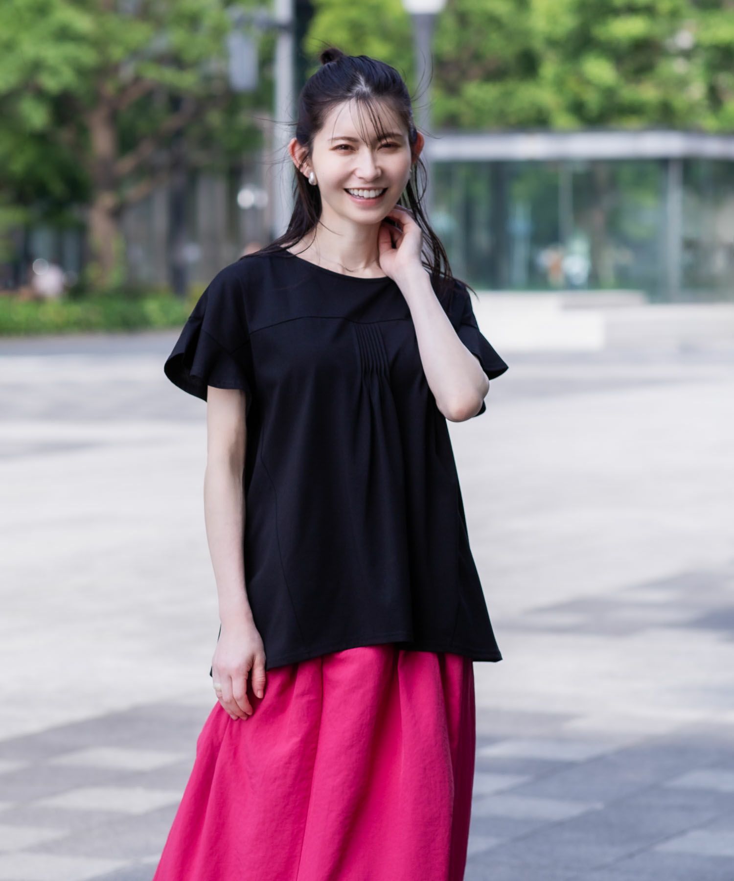 HusHusH フレアスリーブTシャツ レディース ネコポス 対応商品