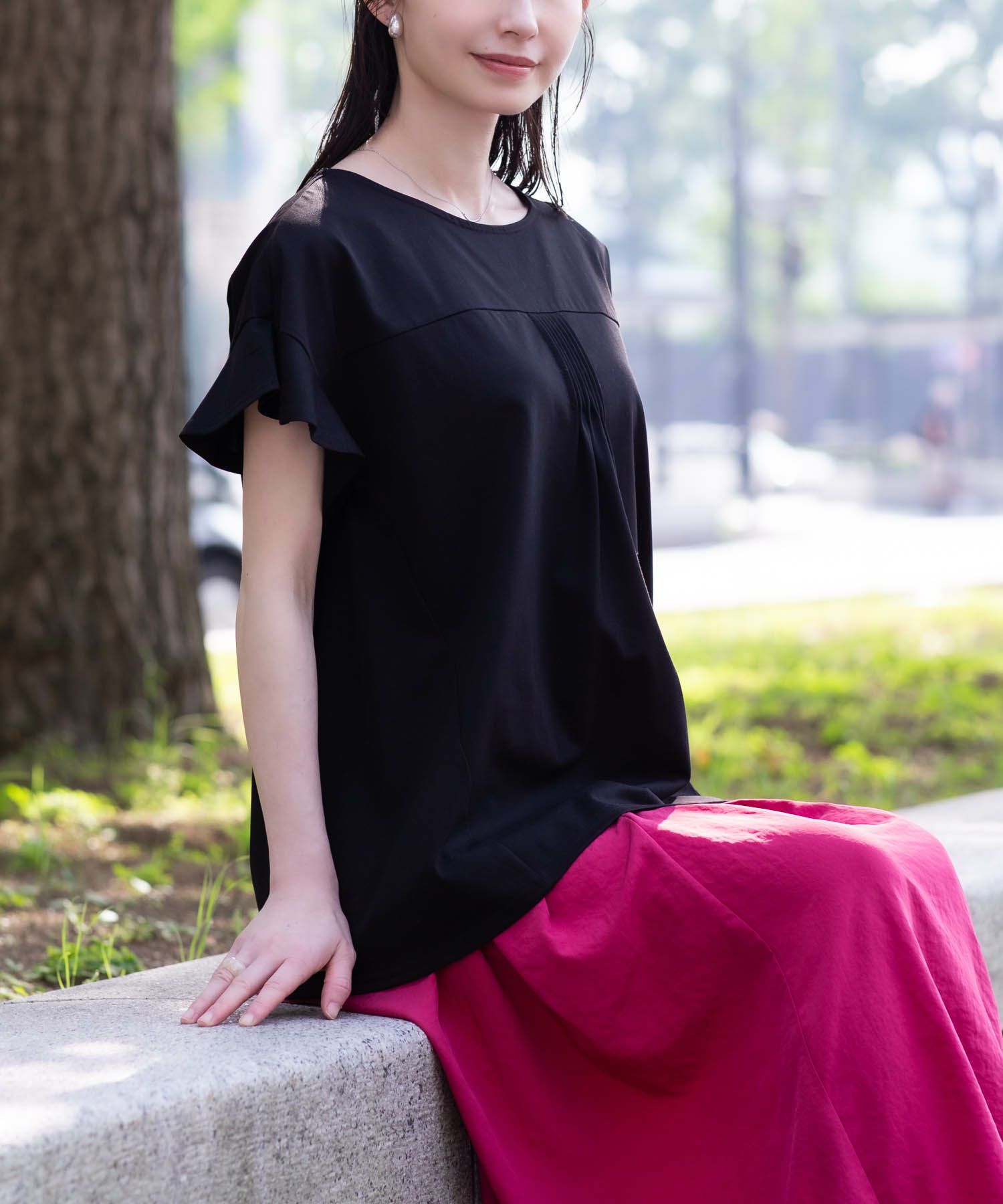 HusHusH  フレアスリーブTシャツ レディース メール便 対応商品商品サムネイル-6