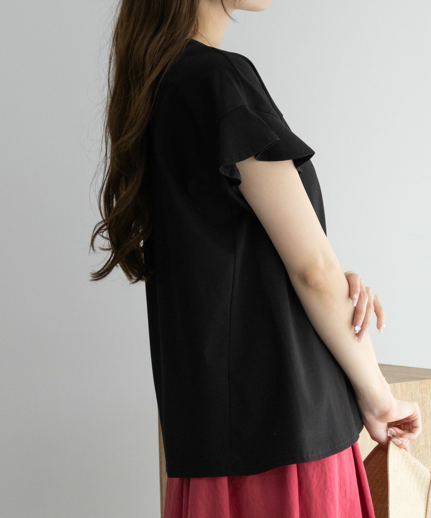 HusHusH  フレアスリーブTシャツ レディース メール便 対応商品商品サムネイル-8