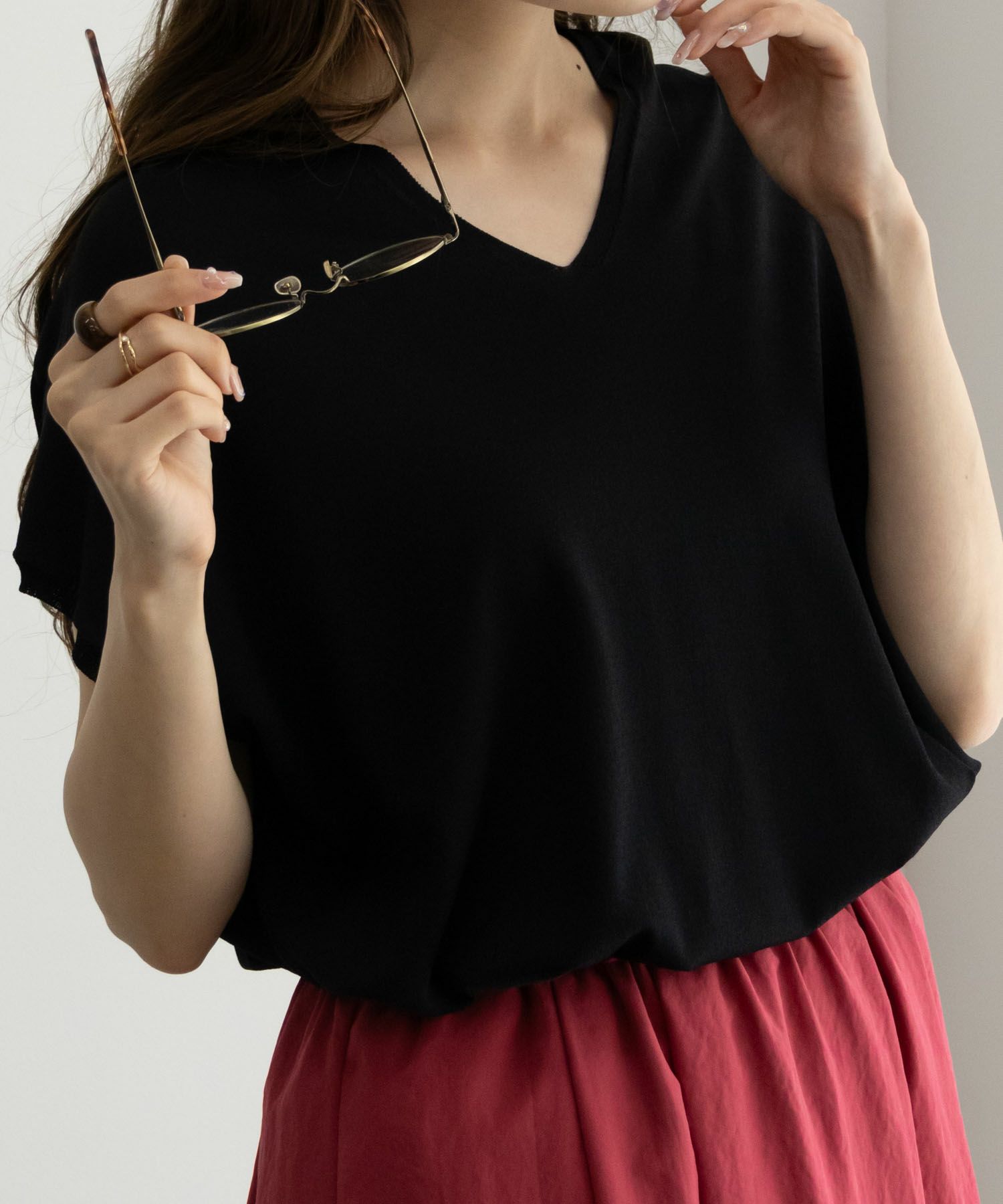 [期間限定価格]HusHusH  Vネックコクーンニット レディース商品画像-8