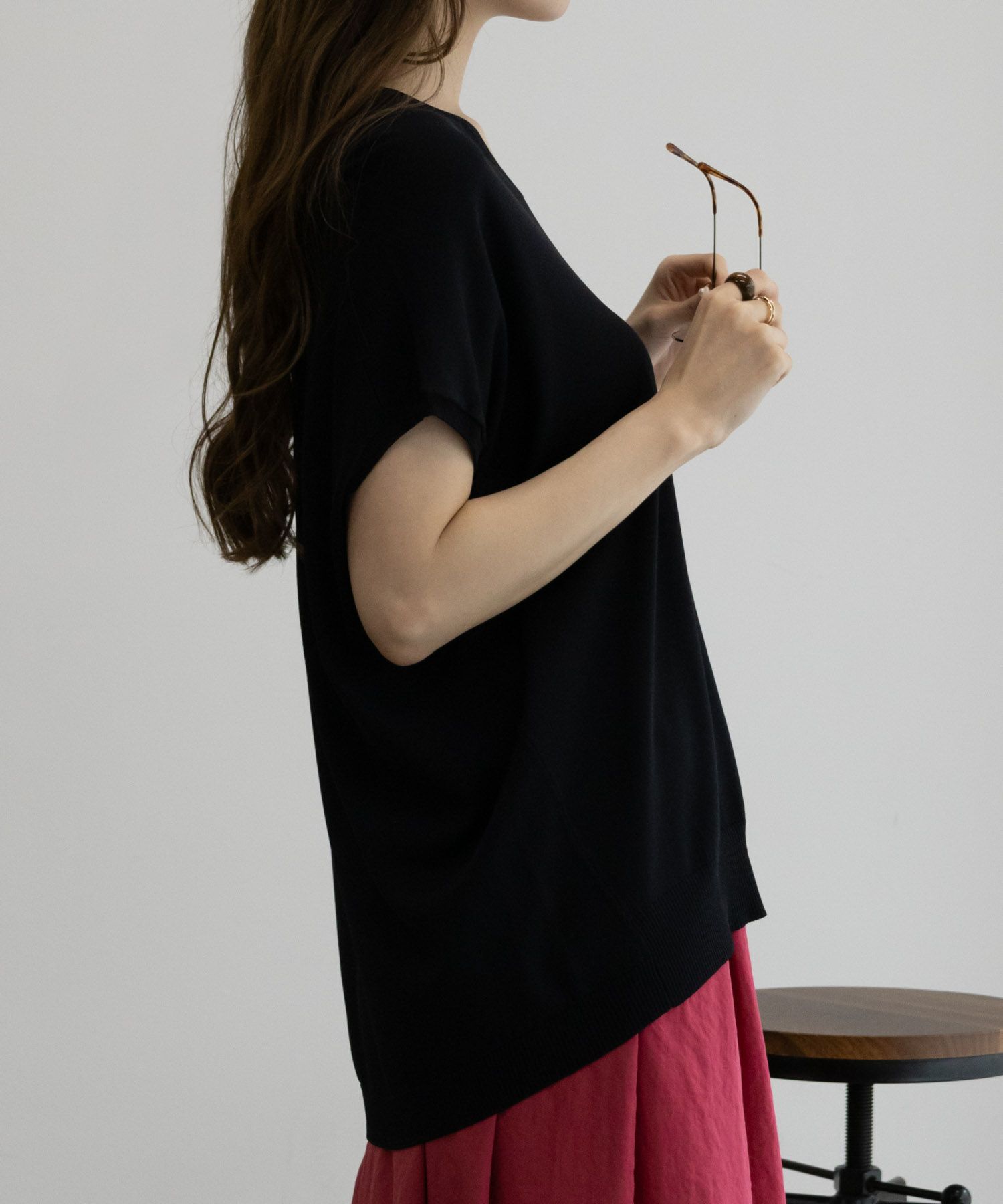 [期間限定価格]HusHusH  Vネックコクーンニット レディース商品画像-9