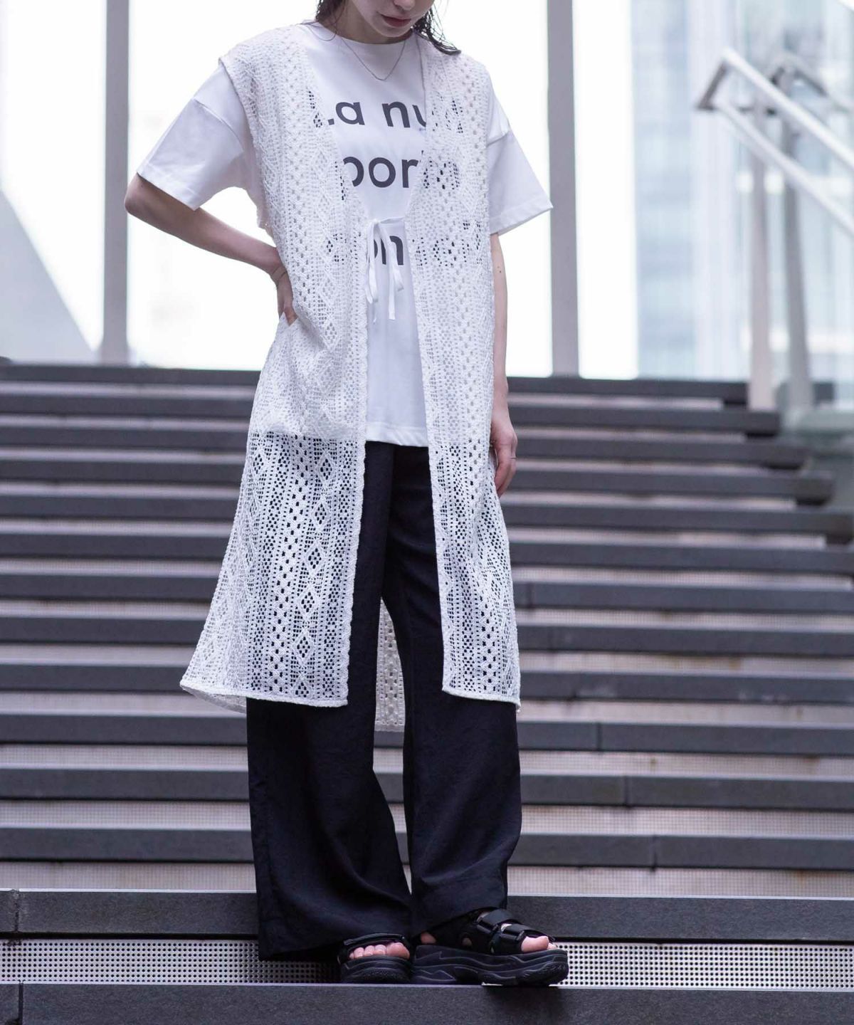 HusHusH イージーワイドパンツ レディース