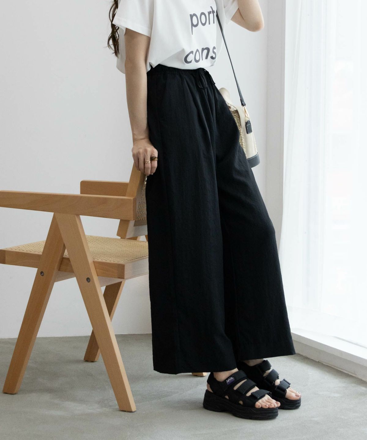 HusHusH イージーワイドパンツ レディース