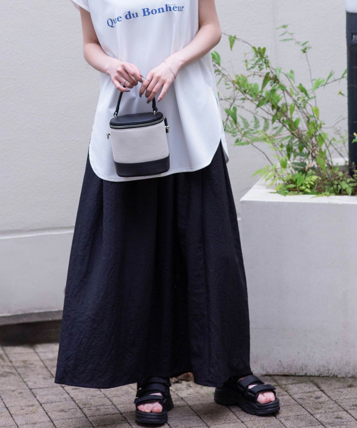 HusHusH リラックスマキシスカート レディース