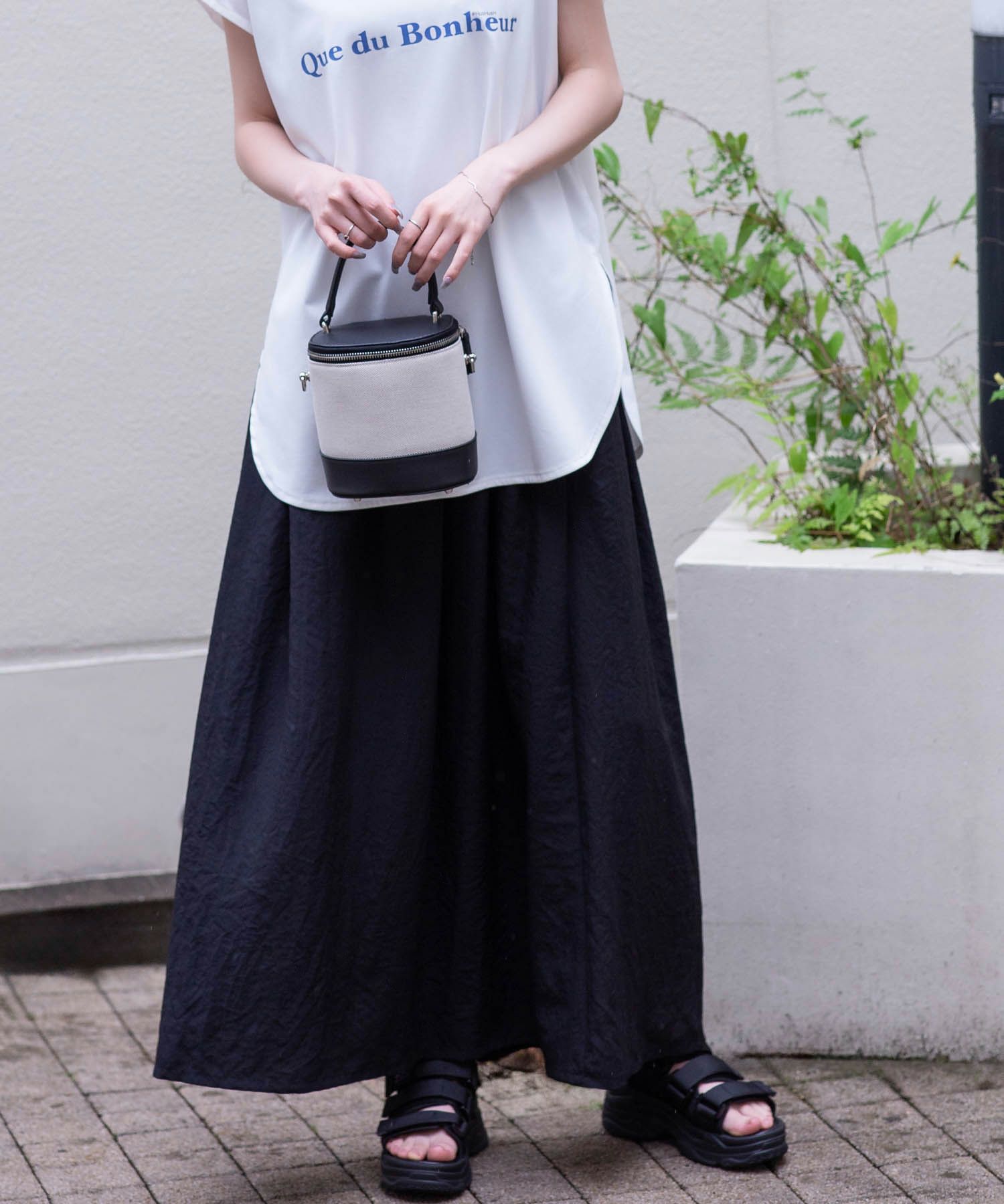 HusHusH リラックスマキシスカート レディース