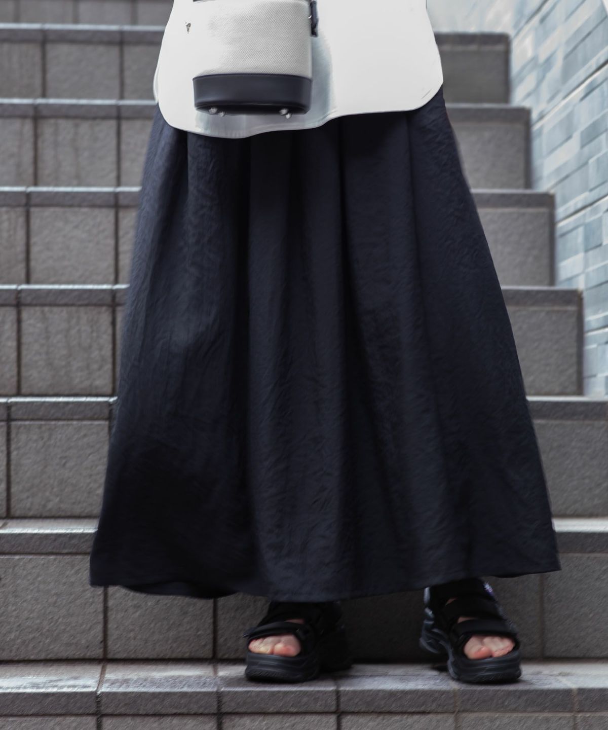 HusHusH リラックスマキシスカート レディース