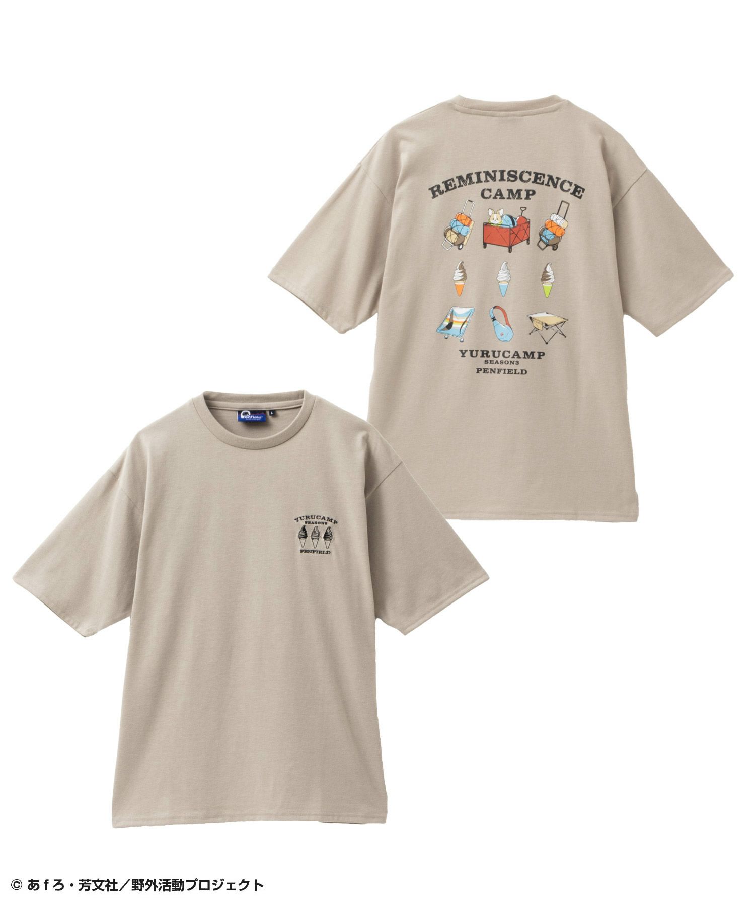 Penfield 「Penfield×ゆるキャン△ SEASON3」 回想キャンプTシャツ メンズ