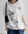 Tom and Jerry バックプリントTシャツ レディース ネコポス 対応商品