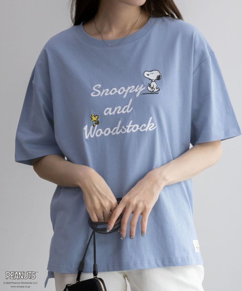 PEANUTS SNOOPY 前後差スリット入りTシャツ レディース ネコポス 対応商品