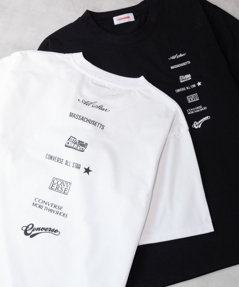 CONVERSE  ポンチ素材 ドライプリントショートスリーブTシャツ メンズ ネコポス 対応商品商品画像-1