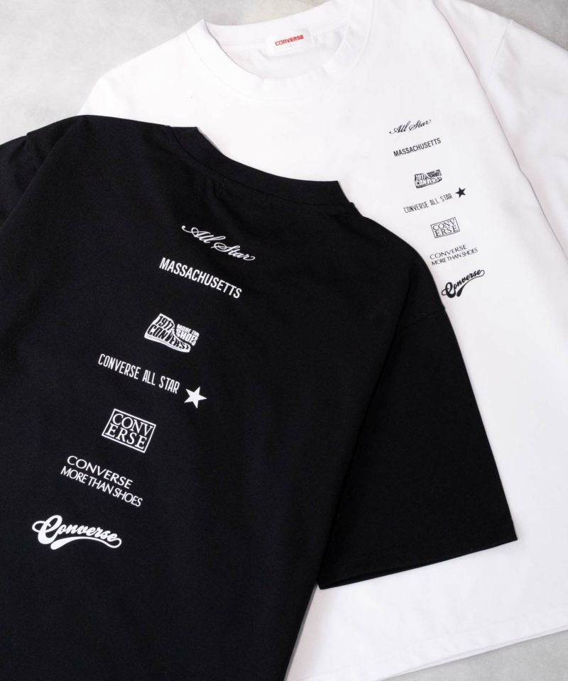 CONVERSE  ポンチ素材 ドライプリントショートスリーブTシャツ メンズ ネコポス 対応商品商品画像-2